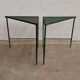 Triangular coffee table in perforated metal Mathieu Mategot