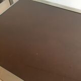 Art deco coffee table in glass and chrome