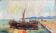 Tableau HST Jean Corniche (1943) Le Port avec bateau de pêcheur - St Tropez