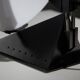 Postmodern Rhombus Shaped Table Lamp with Abstract Blue Stripes on Frosted Murano Glass