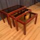 Nesting tables, Italy, 1970s, set of 3