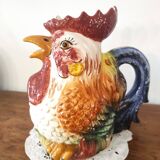 Barbotine Rooster pitcher carafe