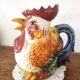 Barbotine Rooster pitcher carafe