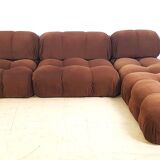 Mario Bellini Camaleonda Modular Sofa In Brown Velvet By C&B Italy 1970s