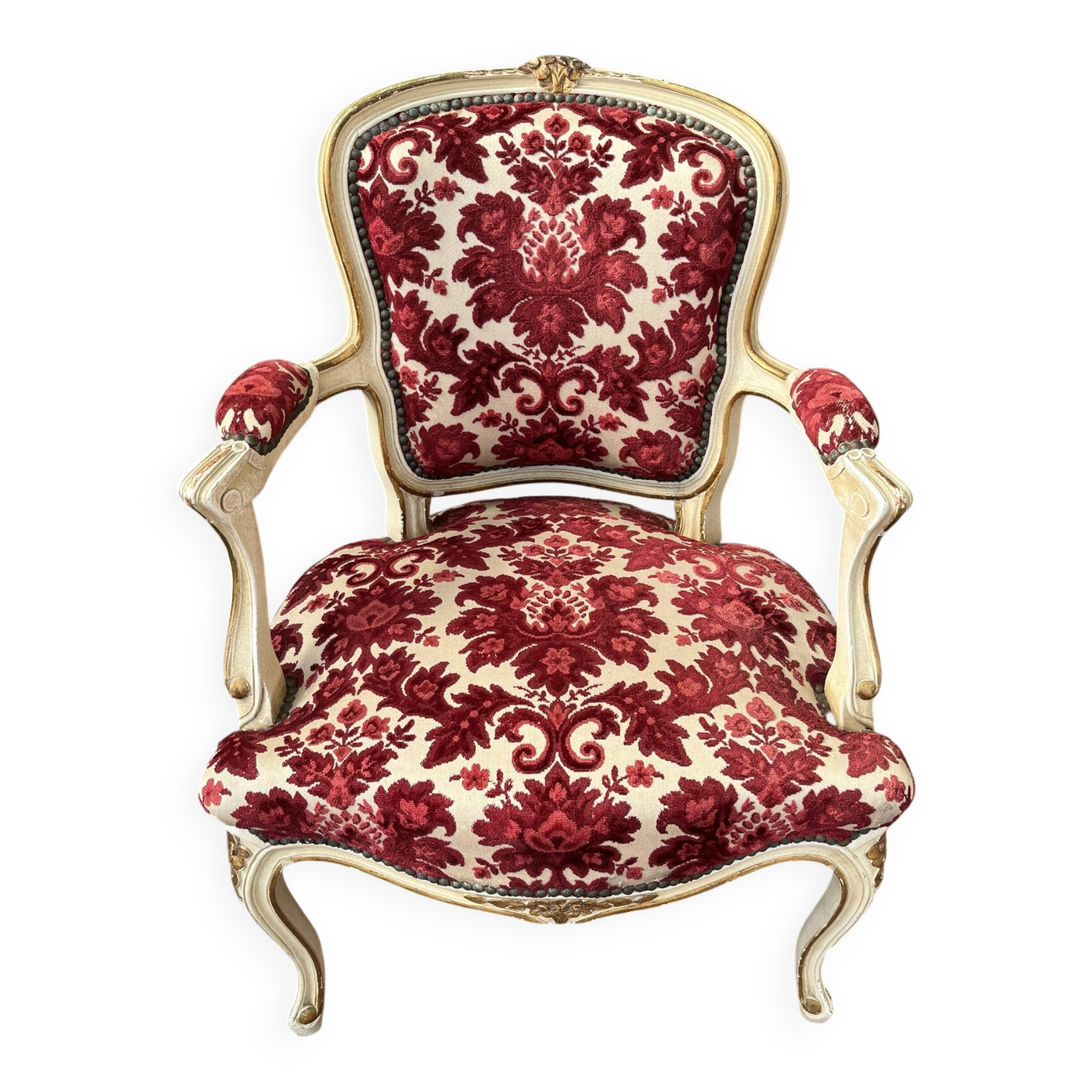 Louis XV style cabriolet armchair