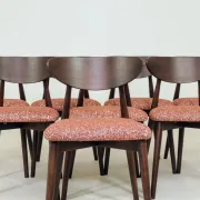 Dining chair set of 8 red crab