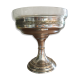 Old metal and glass compotier