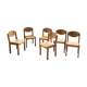 Set de 6 chaises hêtre années 80