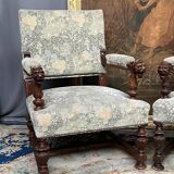 Pair of Renaissance style armchairs.