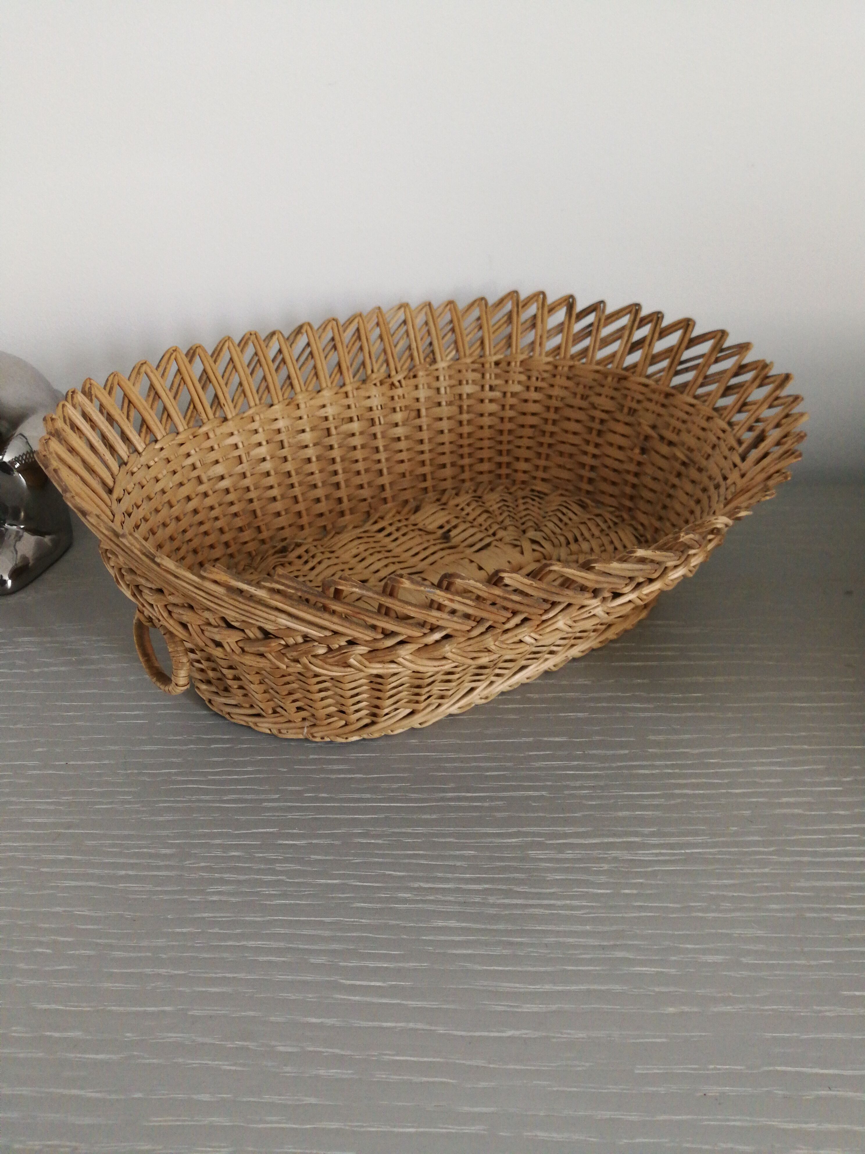 corbeille à pain ronde imitation osier 18 cm | La Boutique