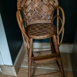 Rattan high chair