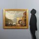 Old painting signed by Giuseppe Canella Lecco Pier 1837