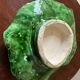 Vintage ceramic leaf-shaped vide poche, signed.