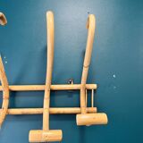 Rattan coat rack
