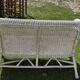 White rattan sofa