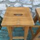 3 brutalist bar stools 60s
