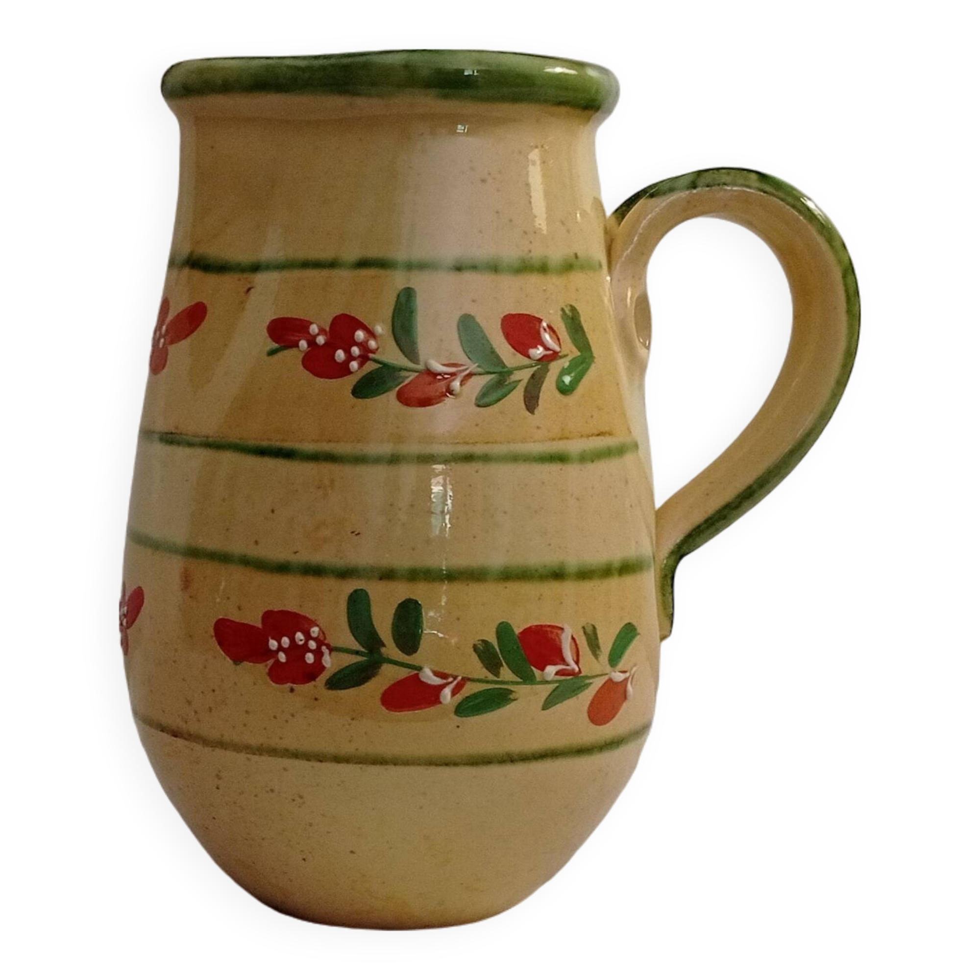 Pichet en terre cuite émaillée