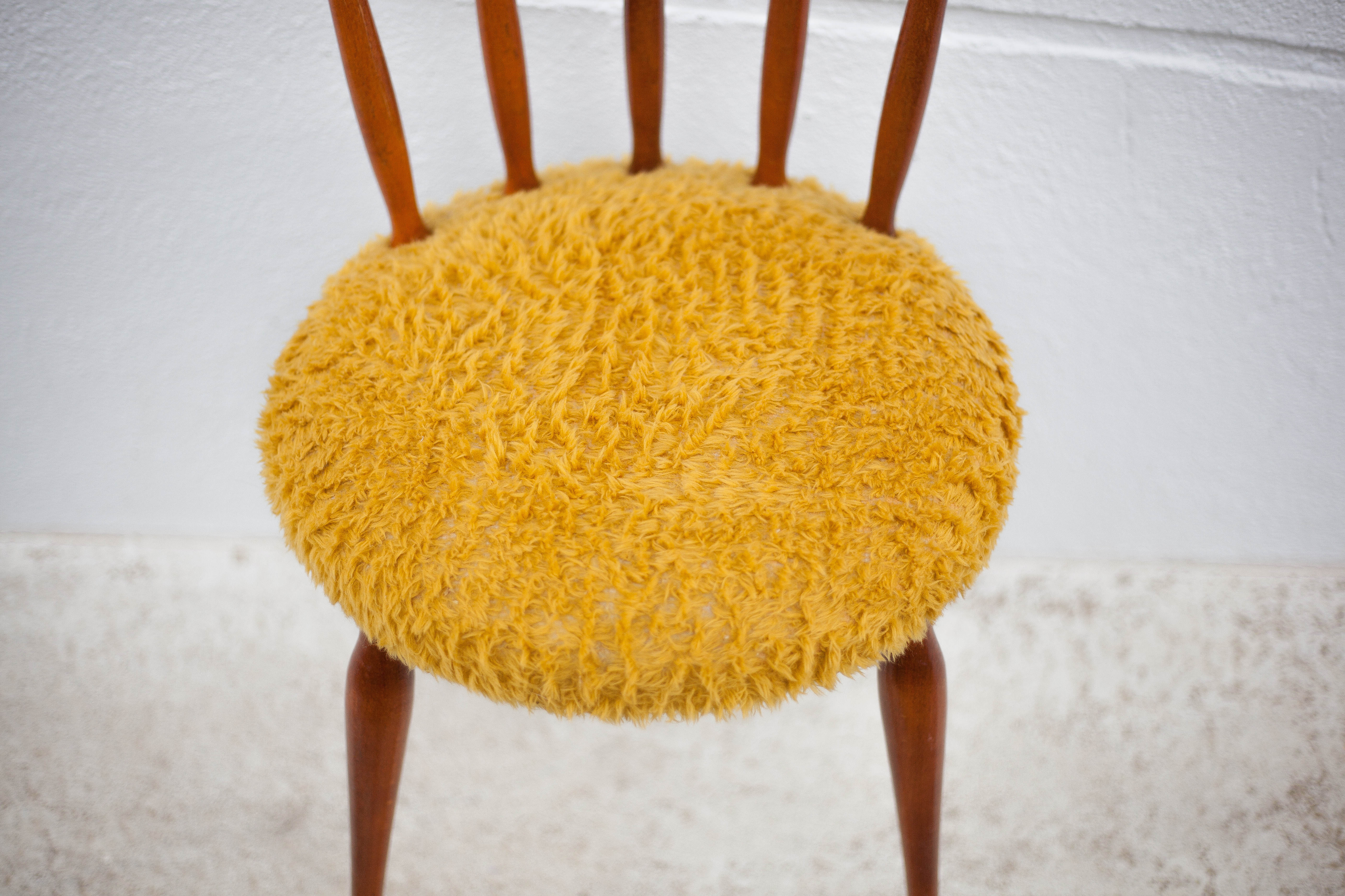 Wooden chair seat mustard mustard, western chair, saloon chair, living room, bedroom