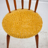 Wooden chair seat mustard mustard, western chair, saloon chair, living room, bedroom