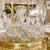 Set of 4 Murano flower napkin rings
