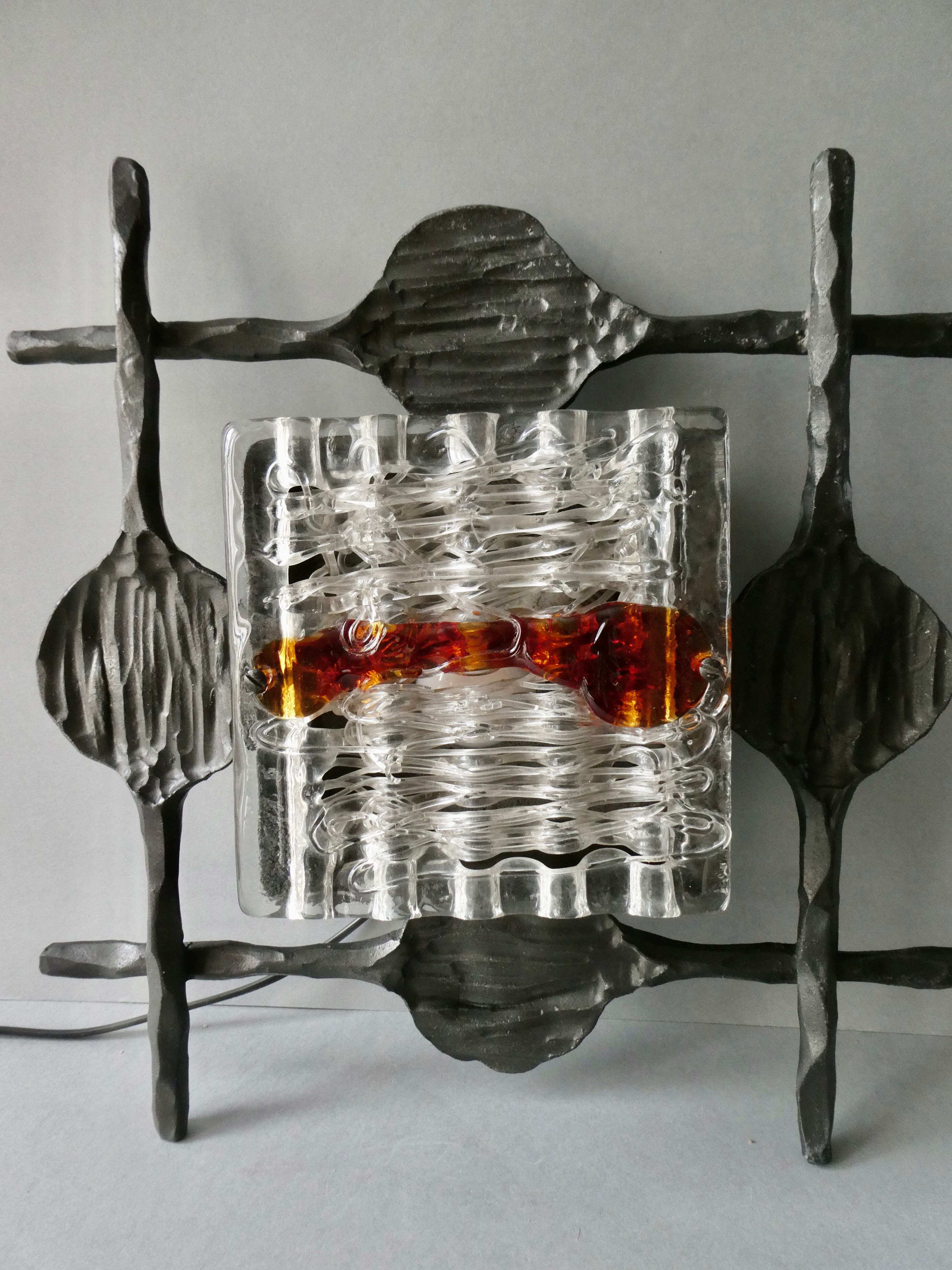 Swedish brutalist wall lamp by Tom Ahlström & Hans Ehrlich, 60s