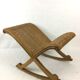 Vintage rattan rocking footrest