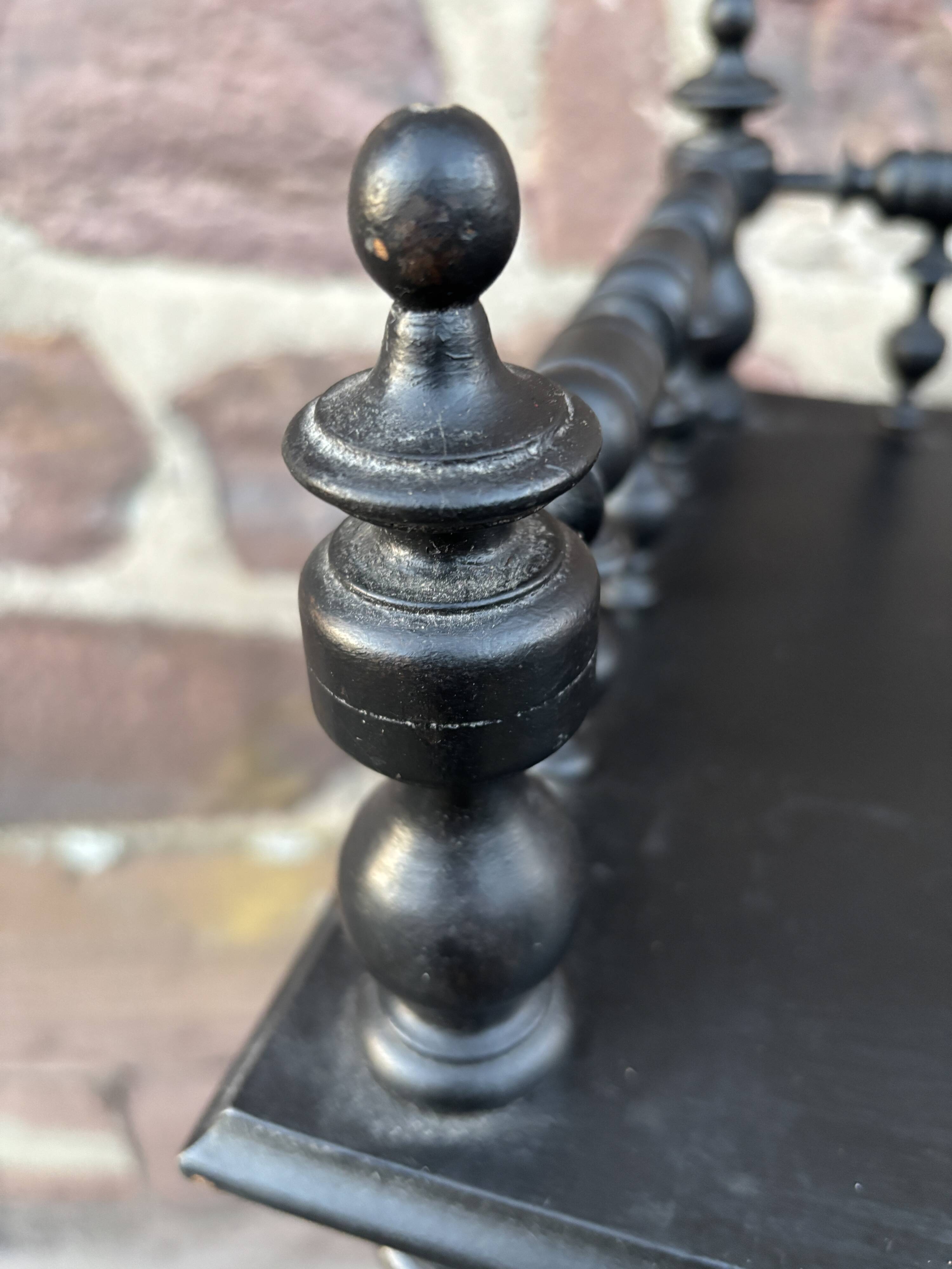 Napoleon III style blackened wood bookcase