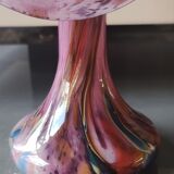 Volubilis vase in Murano glass. Pink speckled background. Height 21 cm.