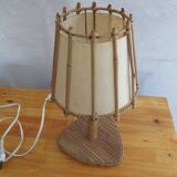 Vintage rattan lamp 50s 60s