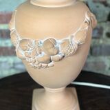 Terracotta lamp decorated with fruit crown