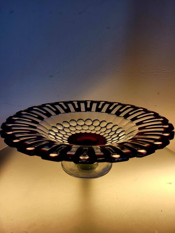 Val saint lambert bol sur pied non signé