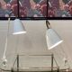 Pair of large modular scandinavian design wall lights from the 1950s.