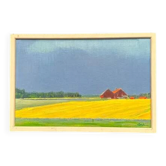 Original Swedish Oil on Canvas – "Approaching Storm" by Astrid Larje – Signed – Vintage and Framed – 43 × 30 cm (16.9" × 11.8")