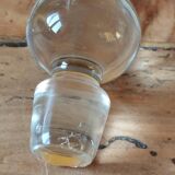 Antique engraved glass carafe - wine pitcher