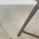 Side table in wood and glass, Italy, 1960s, pedestal table