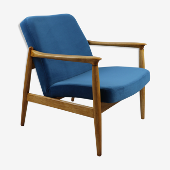 Fauteuil bleu par Edmund Homa, des années 1970