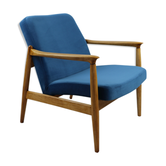 Fauteuil bleu par Edmund Homa, des années 1970