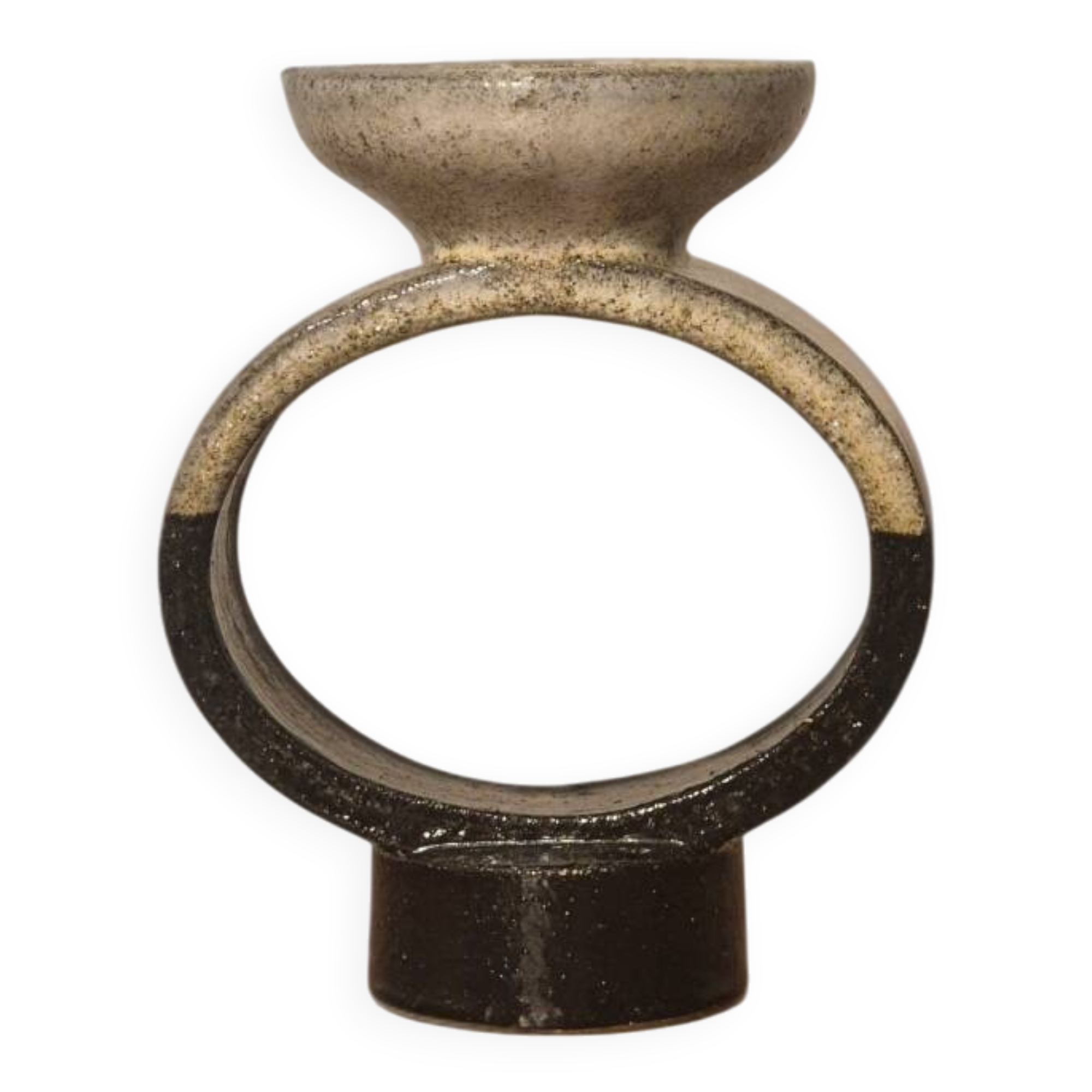 Vintage Czech Ceramic Candle Holder 1960s