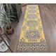 1980s Vintage Turkish Hand-Knotted Floral Runner 77x327