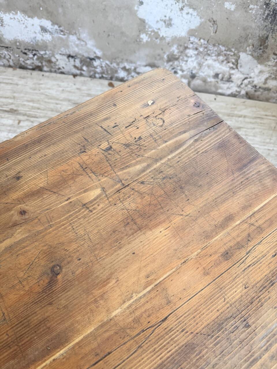 50s pine and oak farmhouse table 2.5m
