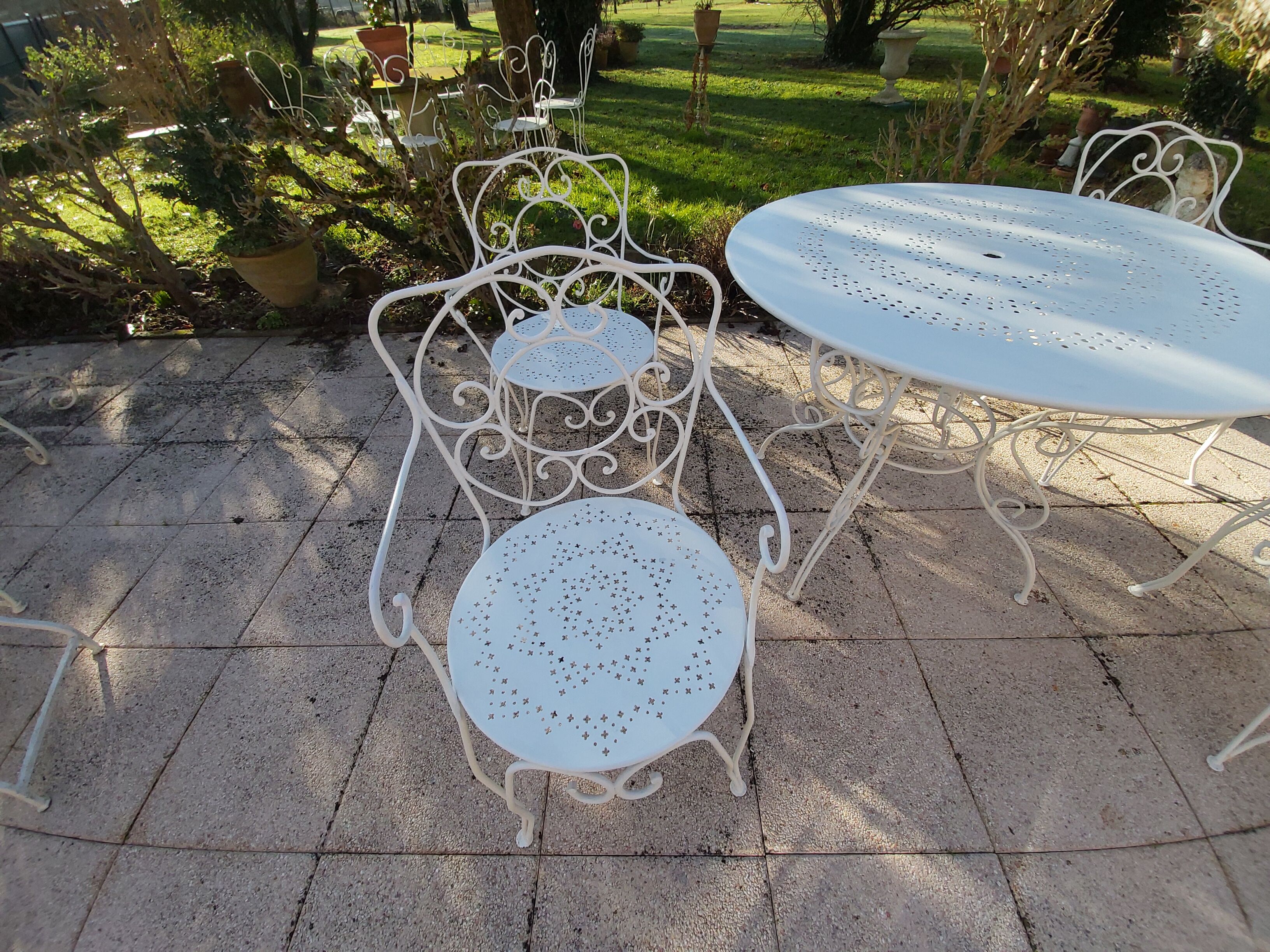 Salon de jardin fer forgé