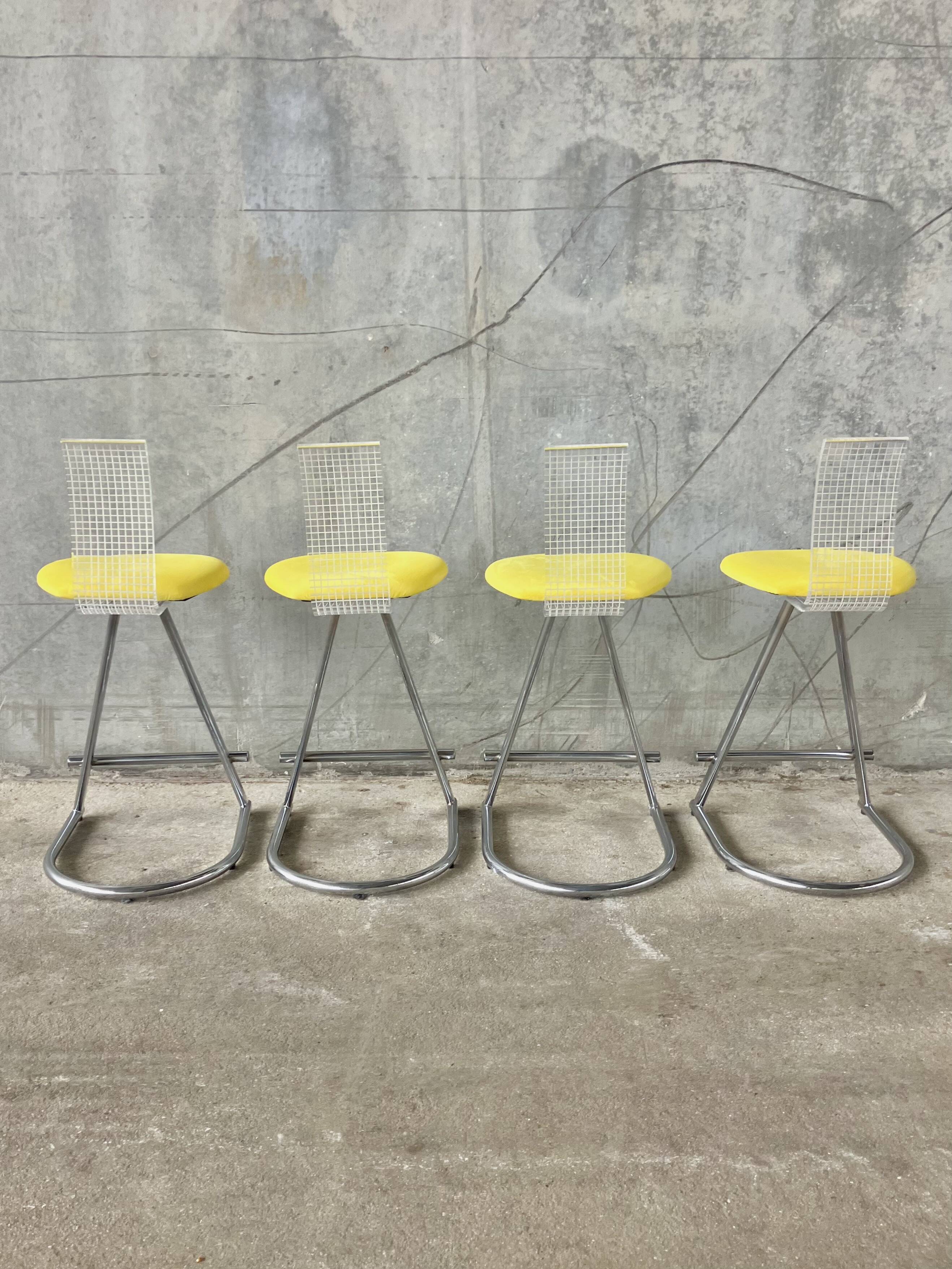 High chairs with plexiglass backrest Mirima, France