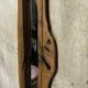Vintage free-form mirror in solid wood.