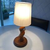 Brutalist wooden lamp