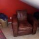 Square club armchair