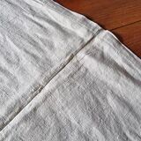 Antique French hand-woven sheet – Natural linen, early 20th century, 210 × 280 cm, 2 kg