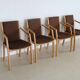 Danish set of 4 dining chairs by Skovby