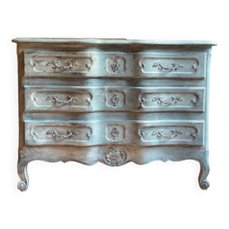 Antique Louis XV style chest of drawers in crossbow shape