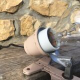 Pink metal clip lamp