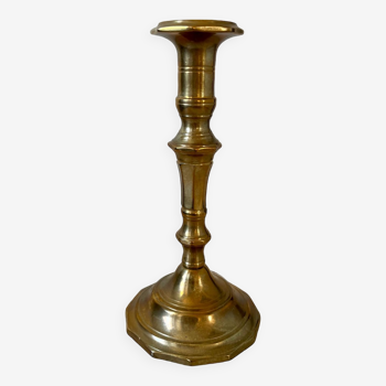 Old gilded brass candle holder